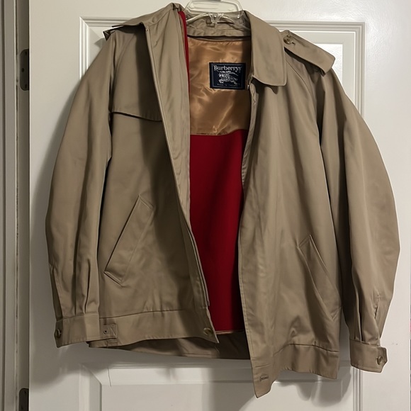 Vintage Burberry London beige Detachable Hood Trench Rain - Picture 1 of 7